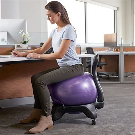 swiss ball chair base|benefits of yoga ball chair.